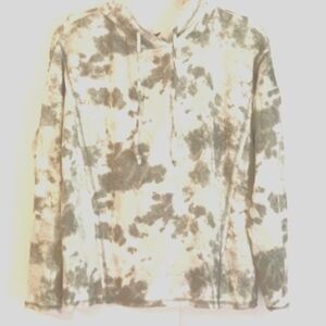 Freshman "Tie Dye" Green & White L/S Hoodie in Size M (NWT)